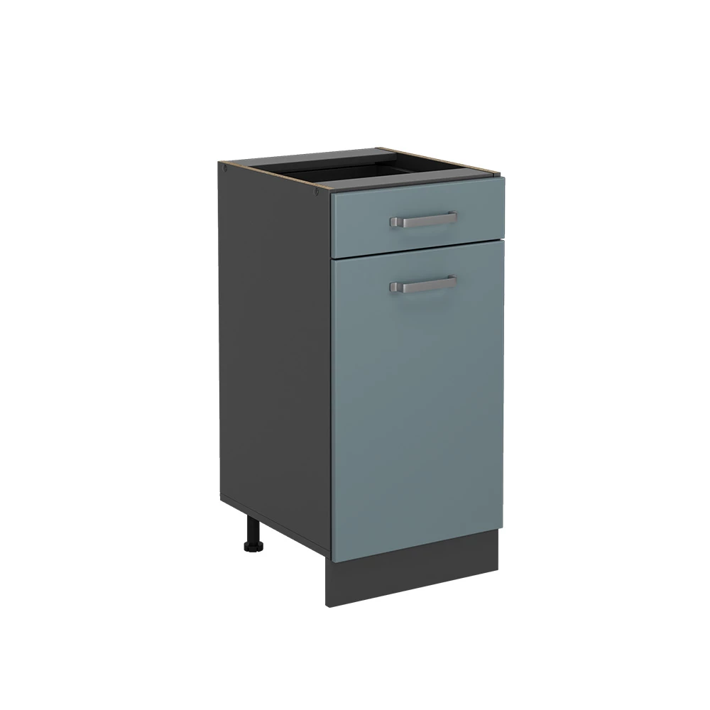Vicco Küchenunterschrank "R-Line", Blau-Grau, 40 cm ohne Arbeitsplatte