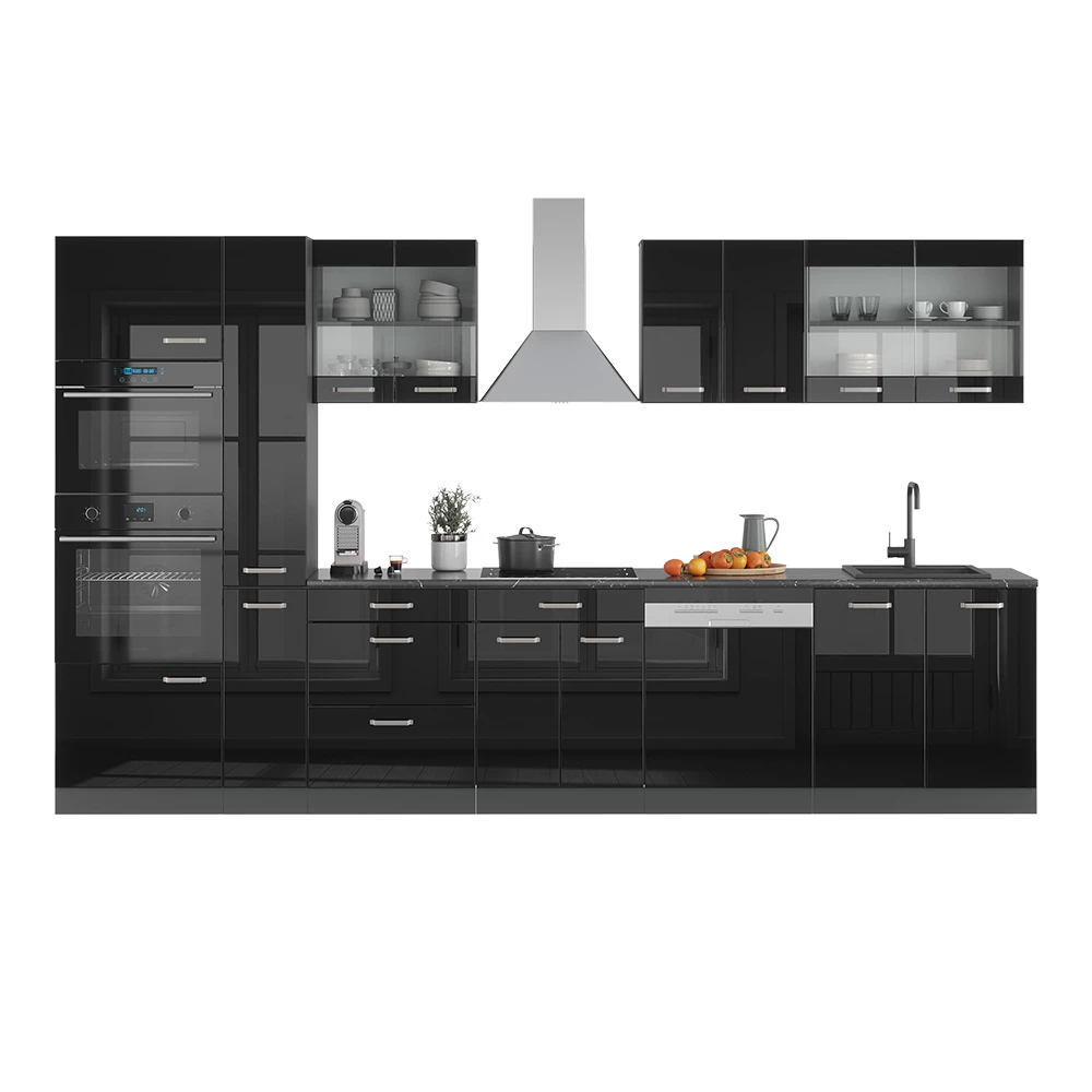 Vicco Keukenonderkast R-Line, Wit Hoogglans/Antraciet, 60