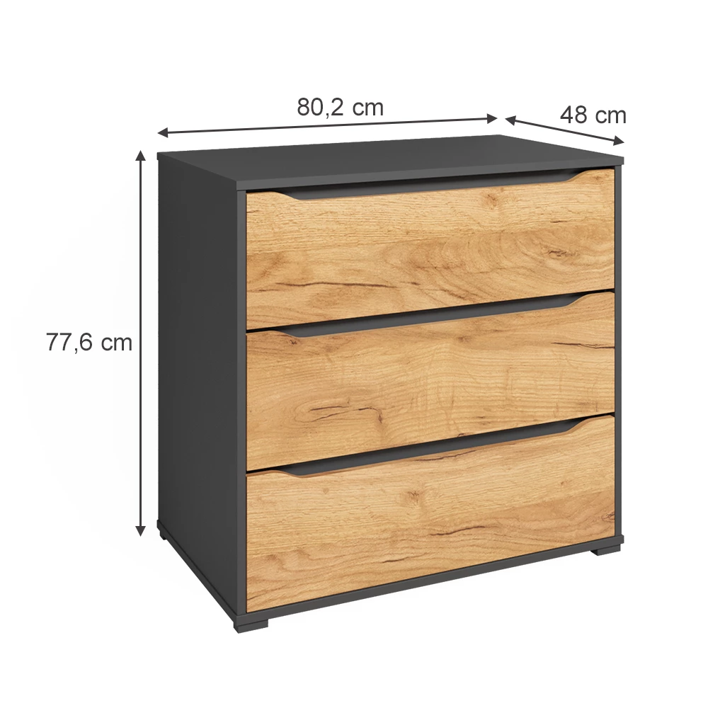 Vicco Sideboard Goldkraft ek 80x77.6 cm, Ruben