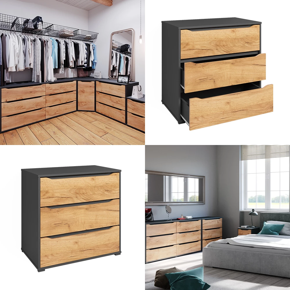 Vicco Sideboard Goldkraft ek 80x77.6 cm, Ruben