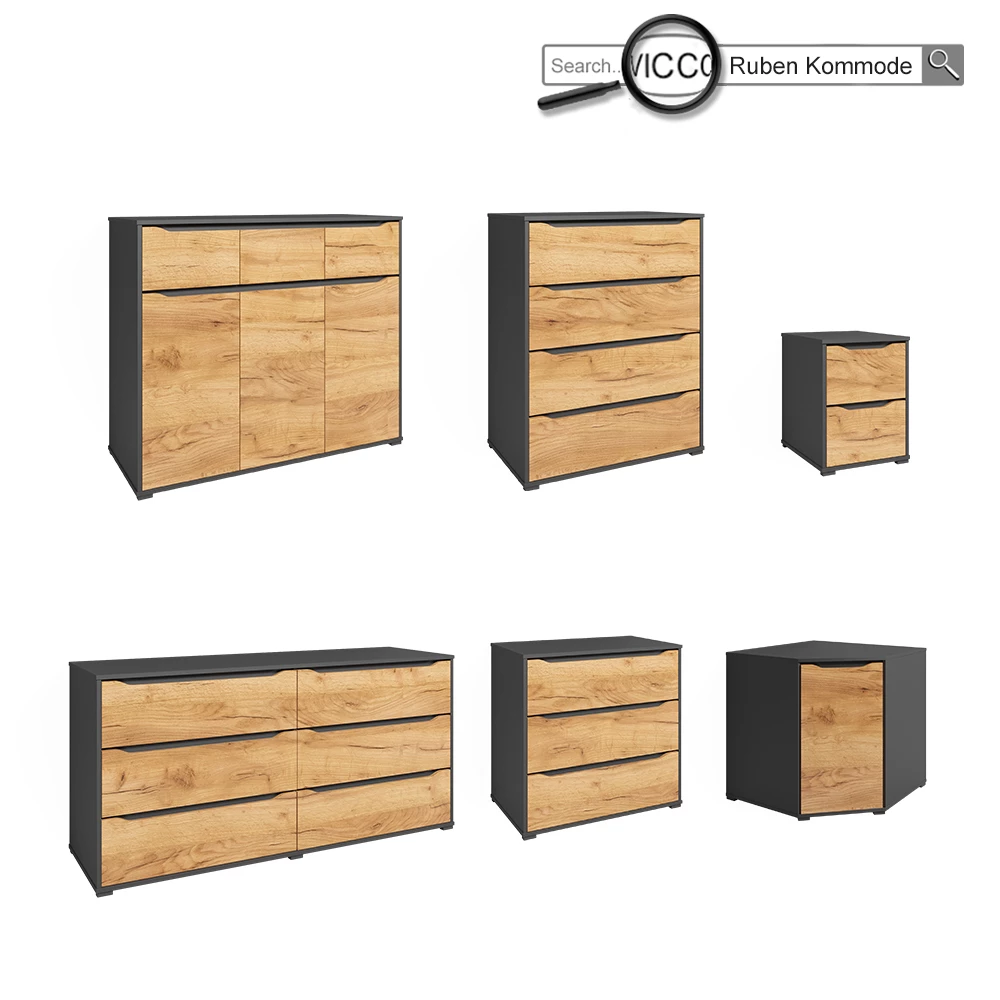 Vicco Sideboard Goldkraft ek 80x77.6 cm, Ruben