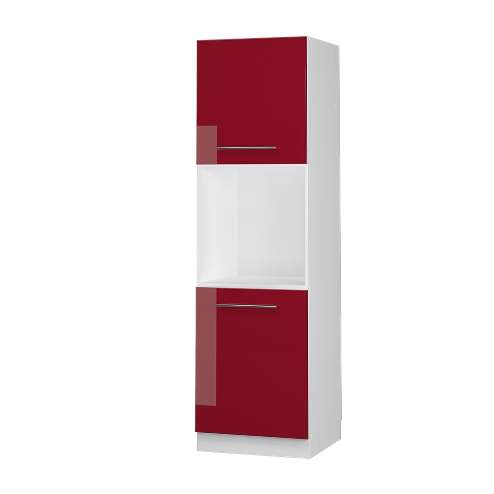 Armoire Pour Frigo Vicco Fame-Line 60 Cm – Rouge Bordeaux/anthracite, Charnières Soft-closing
