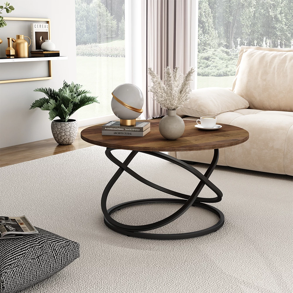 Table basse en Bois, présenté dans un décor ambiant avec décoration