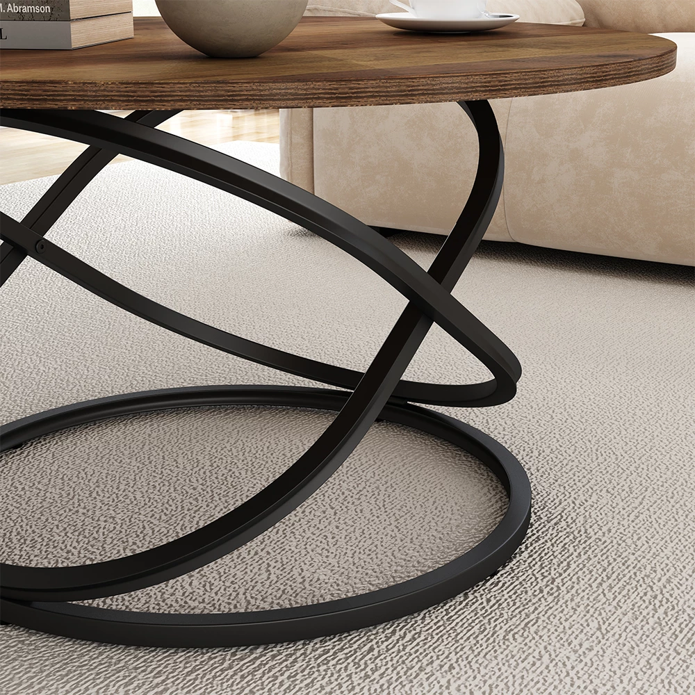 Gros plan de Table basse en Bois, montrant la texture/les détails
