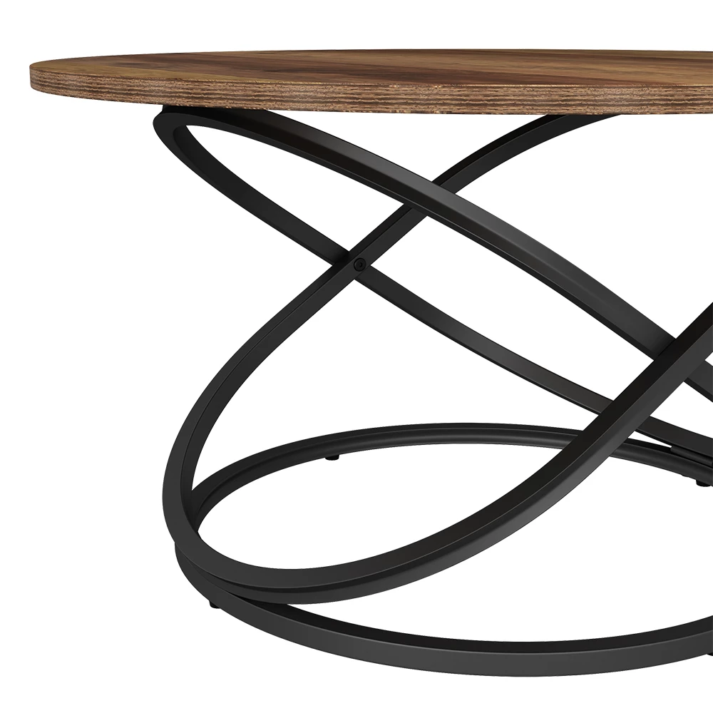 Gros plan de Table basse en Bois, montrant le design et les détails de surface