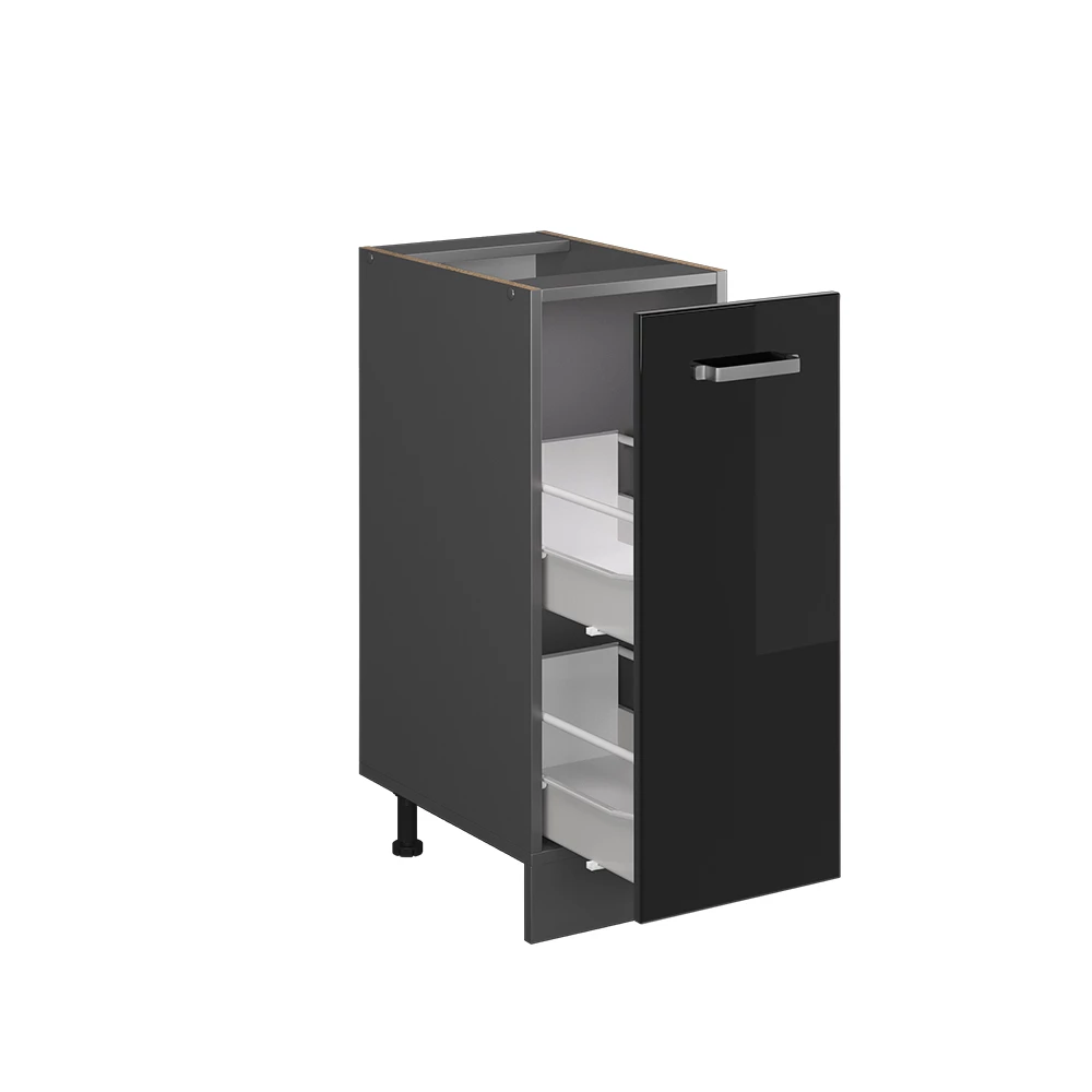 Vicco Apotheekkast "R-Line", Zwart hoogglans/Antraciet, 30 cm zonder werkblad