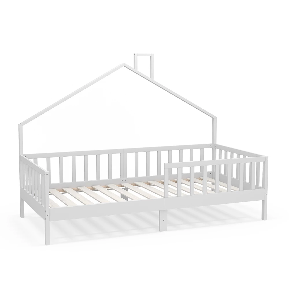 Vitalispa Letto montessori bambini Bianco 90x200 cm, Justus
