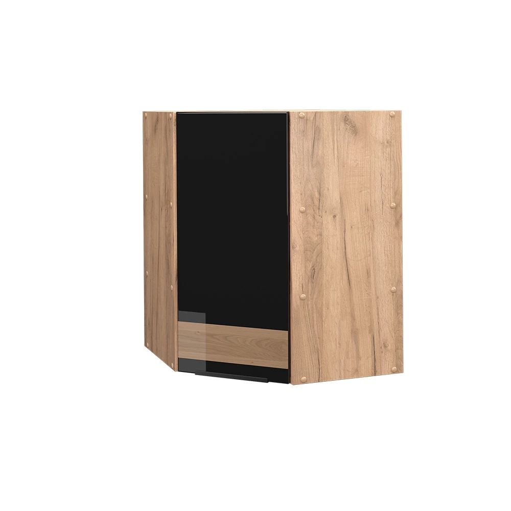 Vicco Küchenschränke Schwarz Eiche hochglanz 57 cm, Fame-Line
