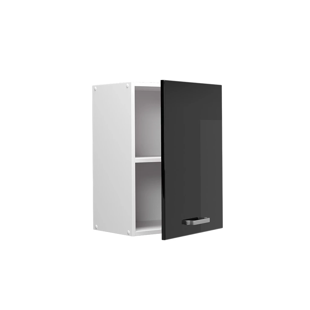 Vicco Hängeschrank "R-Line", Schwarz Hochglanz/Weiß, 45 cm