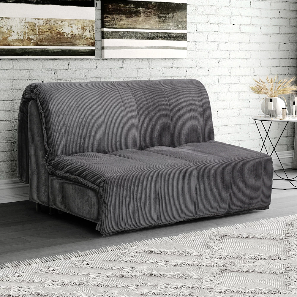 livinity® Sofa Dunkelgrau 148 cm mit Schlaffunktion, Malta