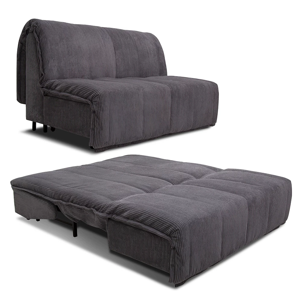 livinity® Sofa Dunkelgrau 148 cm mit Schlaffunktion, Malta