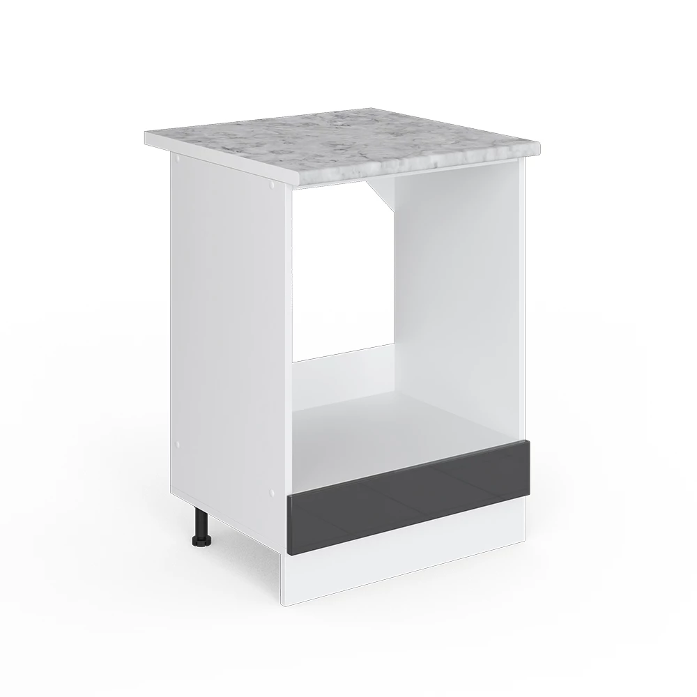 Meuble bas universel en Anthracite Haute brillance sur fond blanc