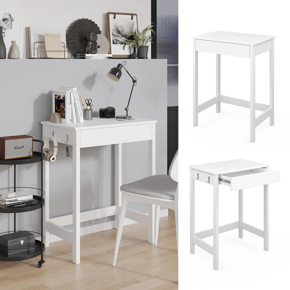 Skrivbord in Vit on white background