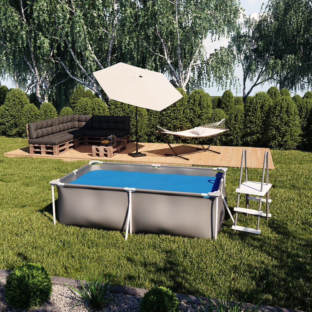 OK-Living Bâche solaire Bleu 260 cm Bâche solaire robuste 400µ My