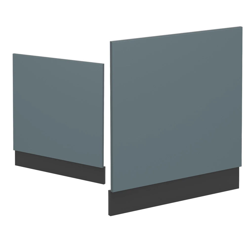 Vicco Frontblende "R-Line", Blau-Grau/Anthrazit, 60 cm ohne Arbeitsplatte