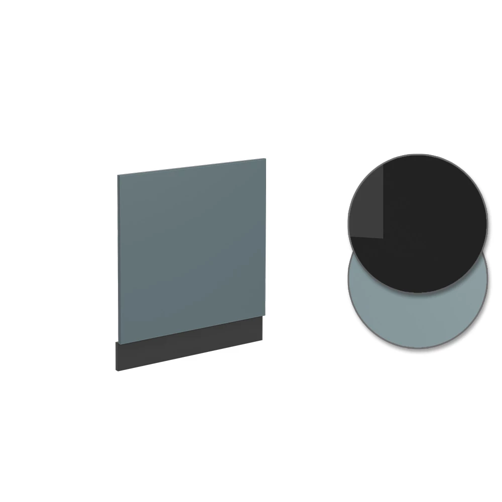 Vicco Frontblende "R-Line", Blau-Grau/Anthrazit, 60 cm ohne Arbeitsplatte