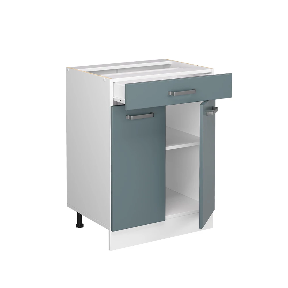 ViccoArmário inferior de cozinha"R-Line",Azul-cinza ,60cmcom gaveta, sem bancada