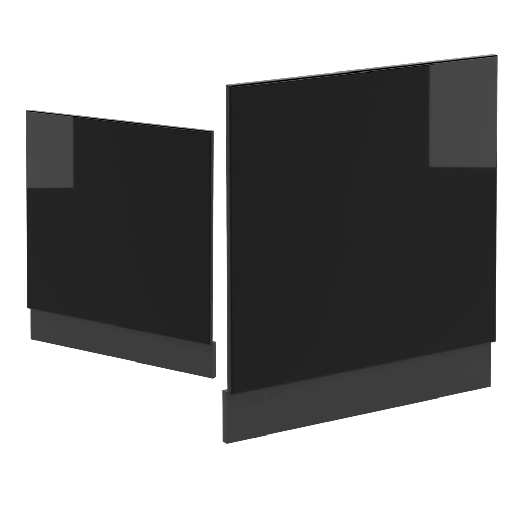 Vicco Panel przedni "R-Line", Czarny wysoki połysk/Antracyt, 60 cm bez blatu roboczego