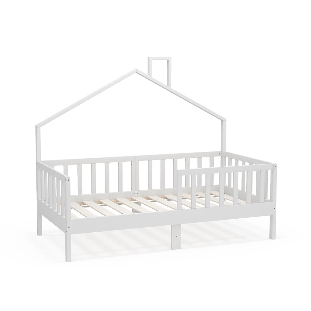 Vitalispa Lit de maison Blanc 80x160 cm, Justus