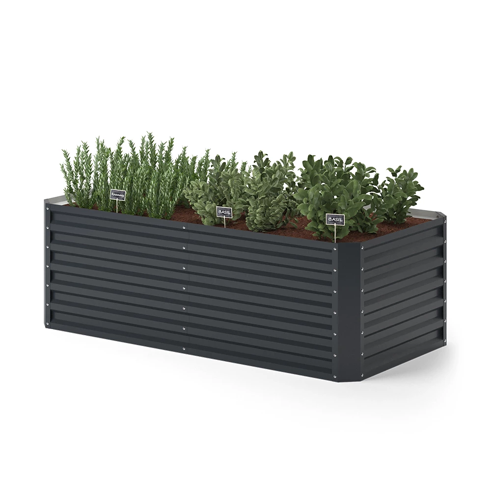OK-Living Hochbeet Anthrazit 180 x 60 cm,