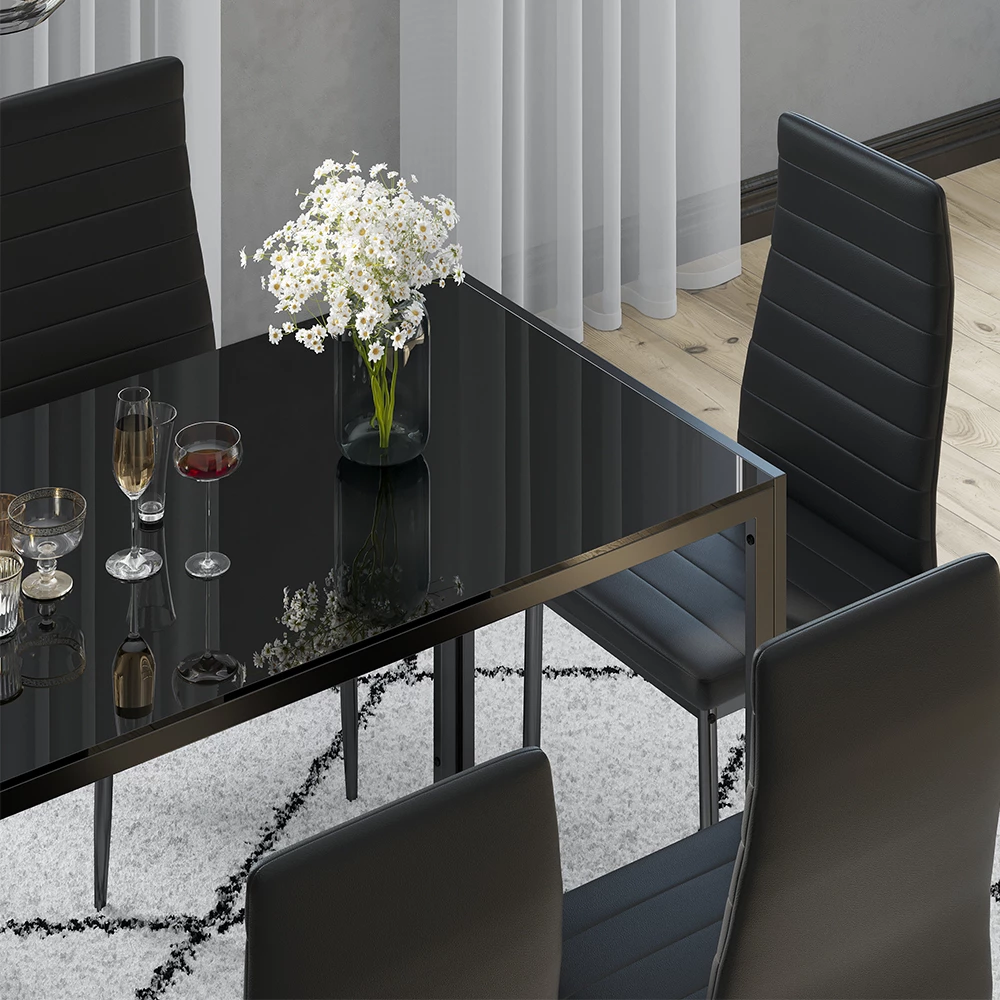 livinity® Esszimmerstuhl Schwarz 42.5 x 48 cm 6er Set, Grand