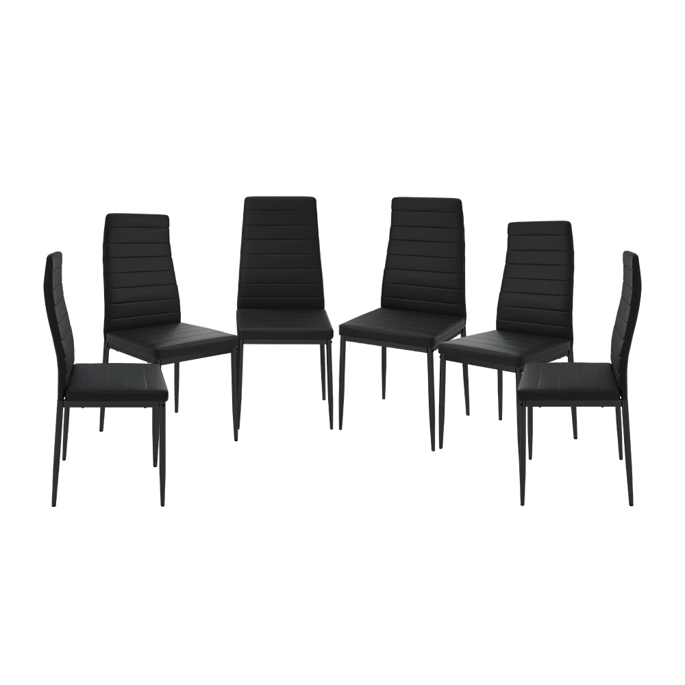 livinity® Esszimmerstuhl Schwarz 42.5 x 48 cm 6er Set, Grand