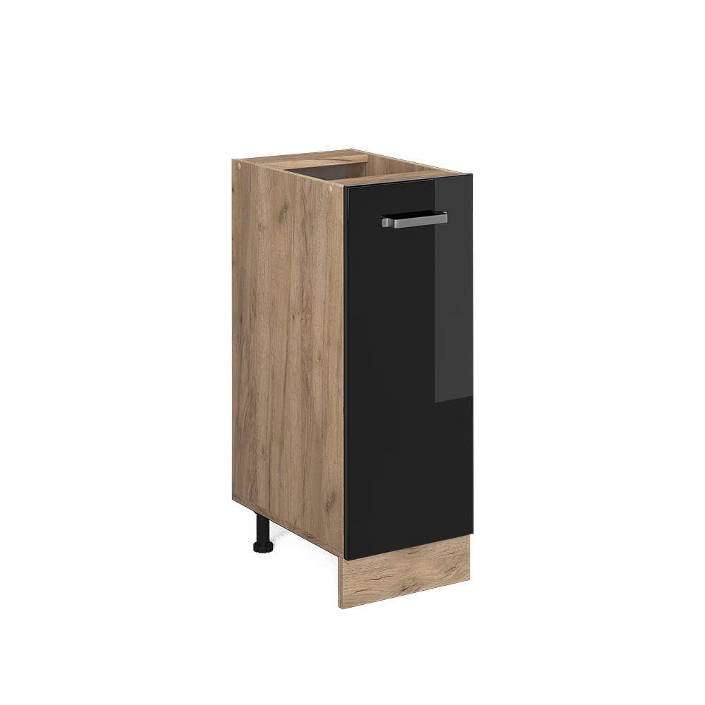 Apotheekkast in Zwart hoogglans on white background