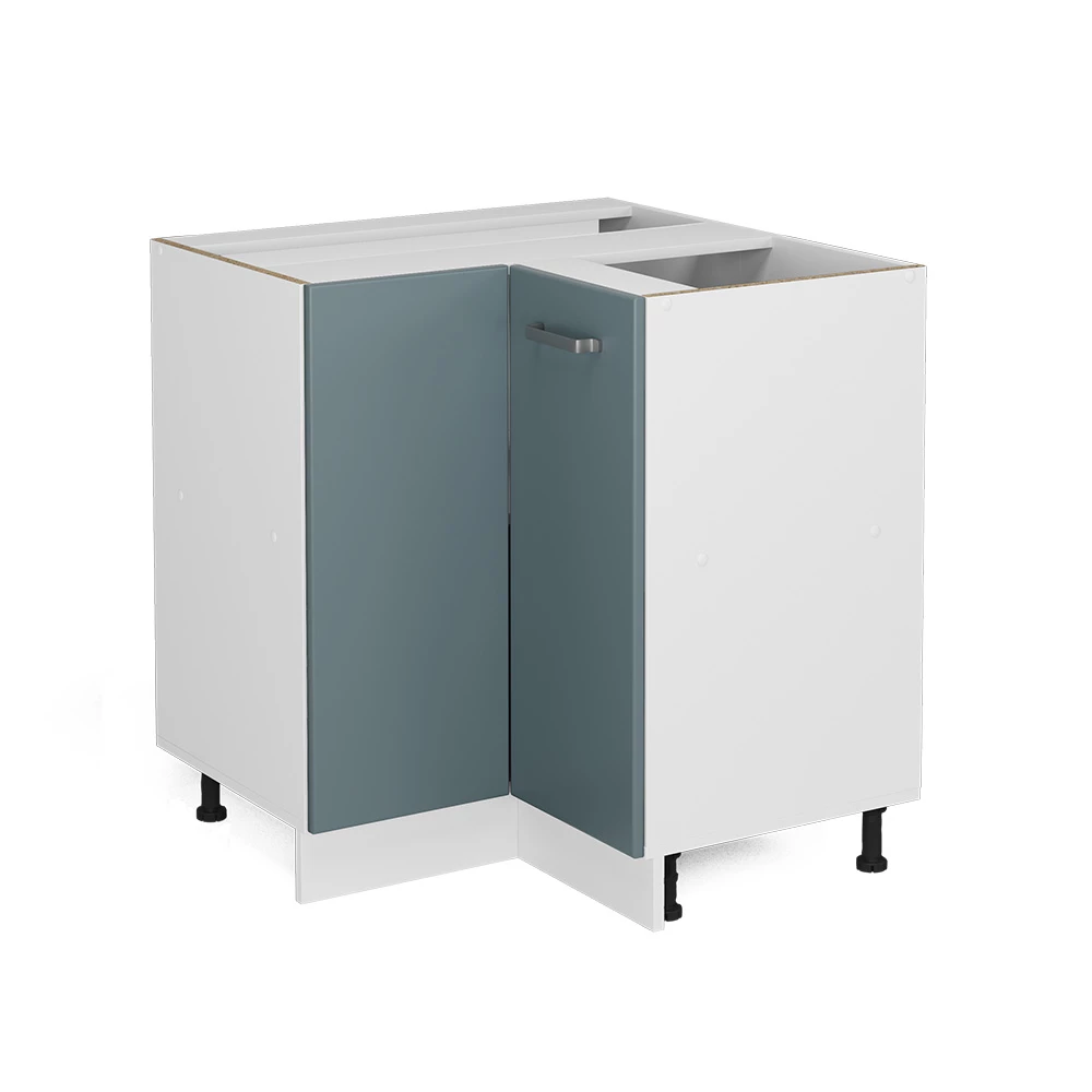 Vicco mobile ad angolo cucina "R-line", Grigio-blu/Bianco, 75.6 cm senza piano di lavoro