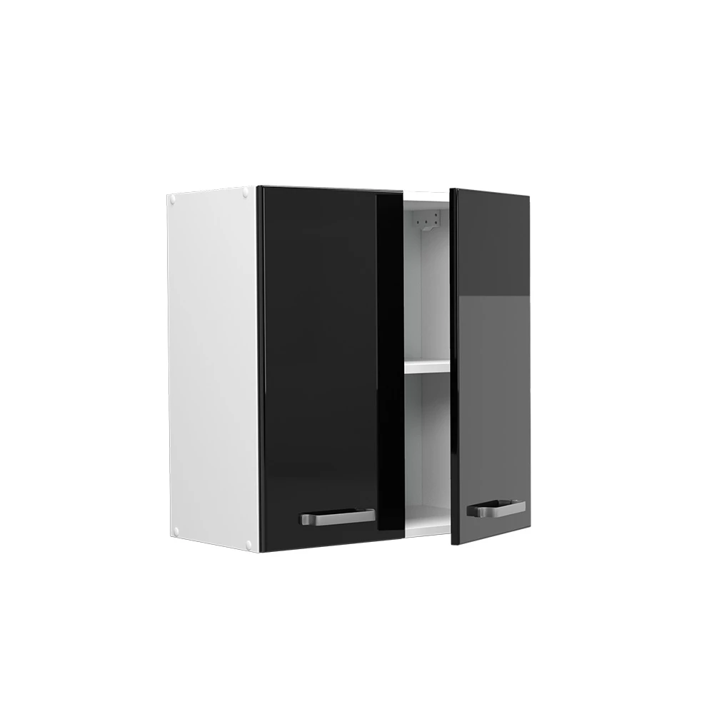 Vicco Hangkast "R-Line", Zwart hoogglans/Wit, 60 cm