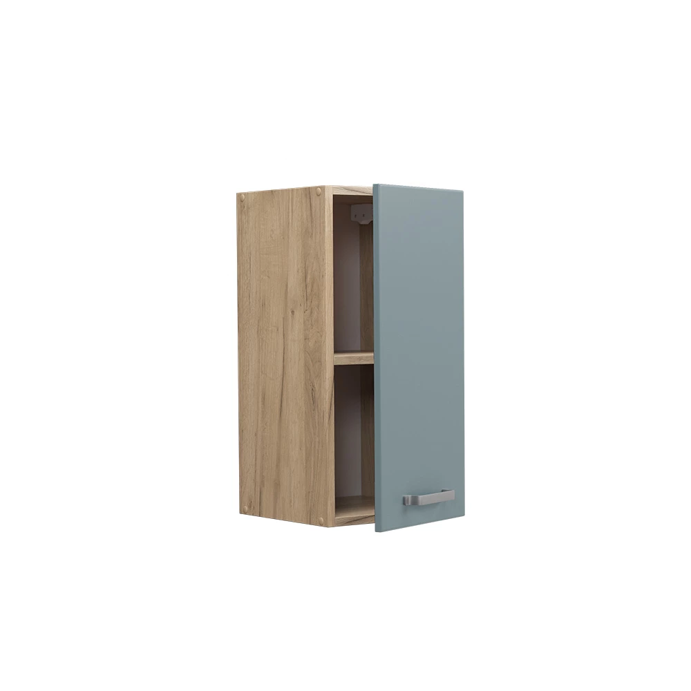 Vicco Hängeschrank "R-Line", Blau-Grau/Goldkraft Eiche, 30 cm