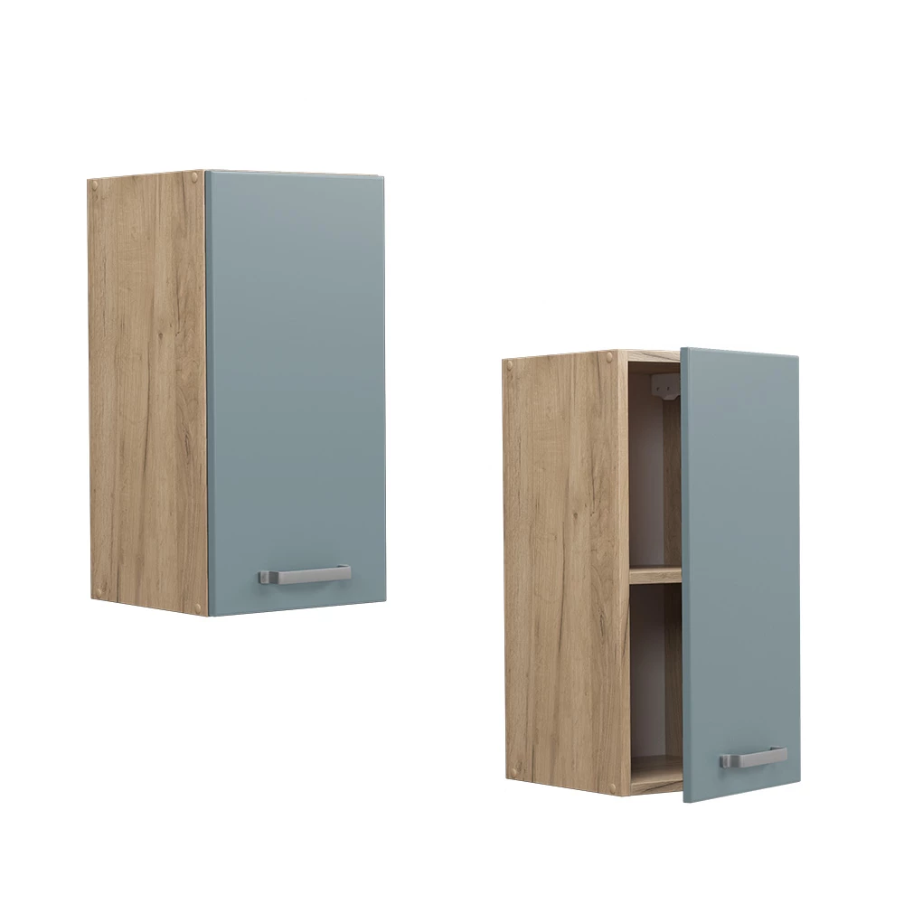 Vicco Hängeschrank "R-Line", Blau-Grau/Goldkraft Eiche, 30 cm