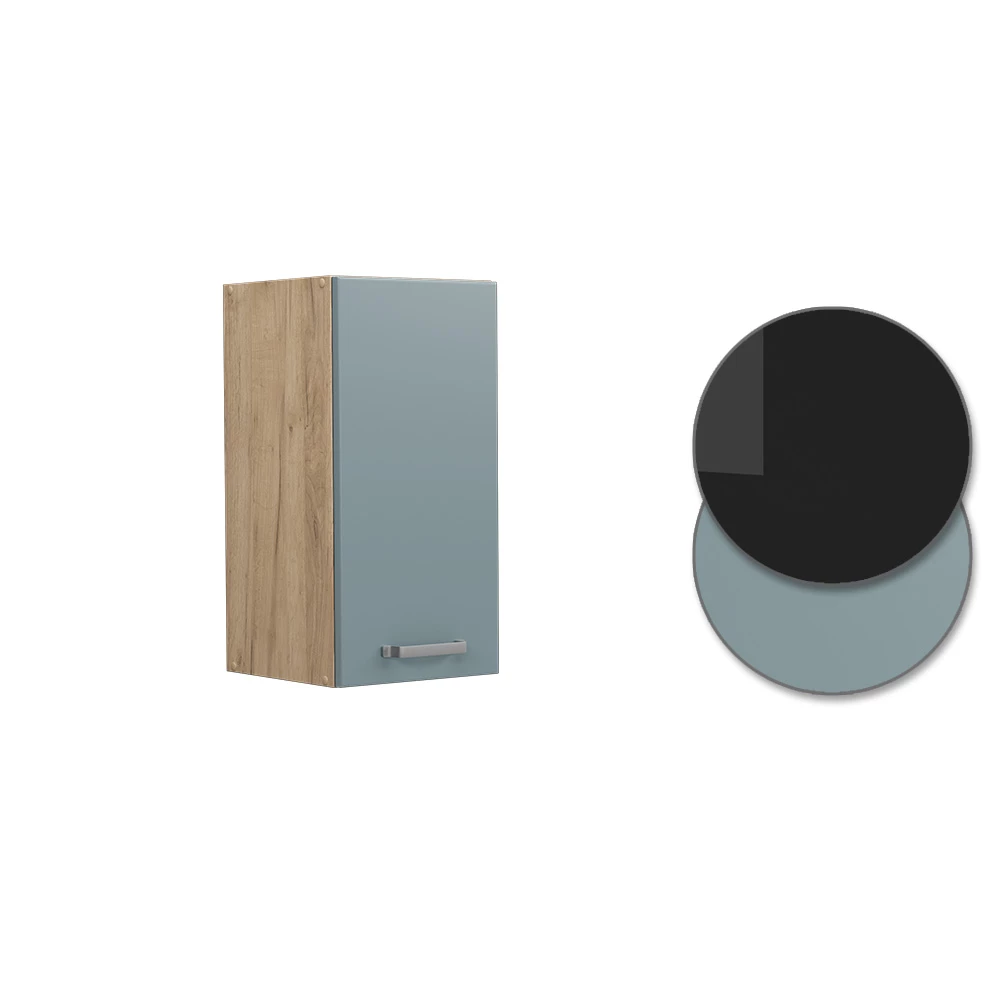 Vicco Hängeschrank "R-Line", Blau-Grau/Goldkraft Eiche, 30 cm