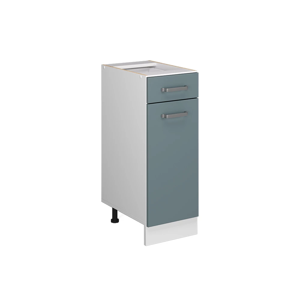 Vicco Küchenunterschrank "R-Line", Blau-Grau/Weiß, 30 cm ohne Arbeitsplatte