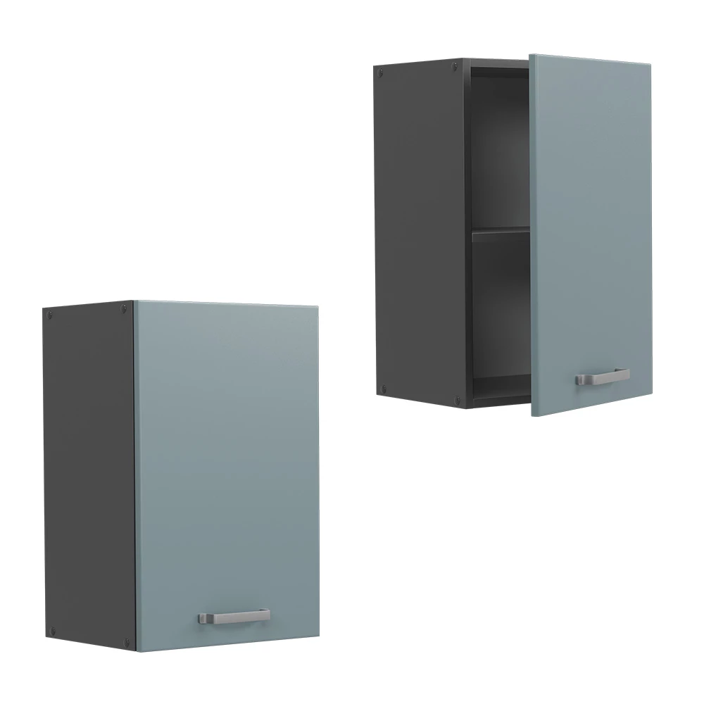 Vicco Hängeschrank "R-Line", Blau-Grau/Anthrazit, 40 cm