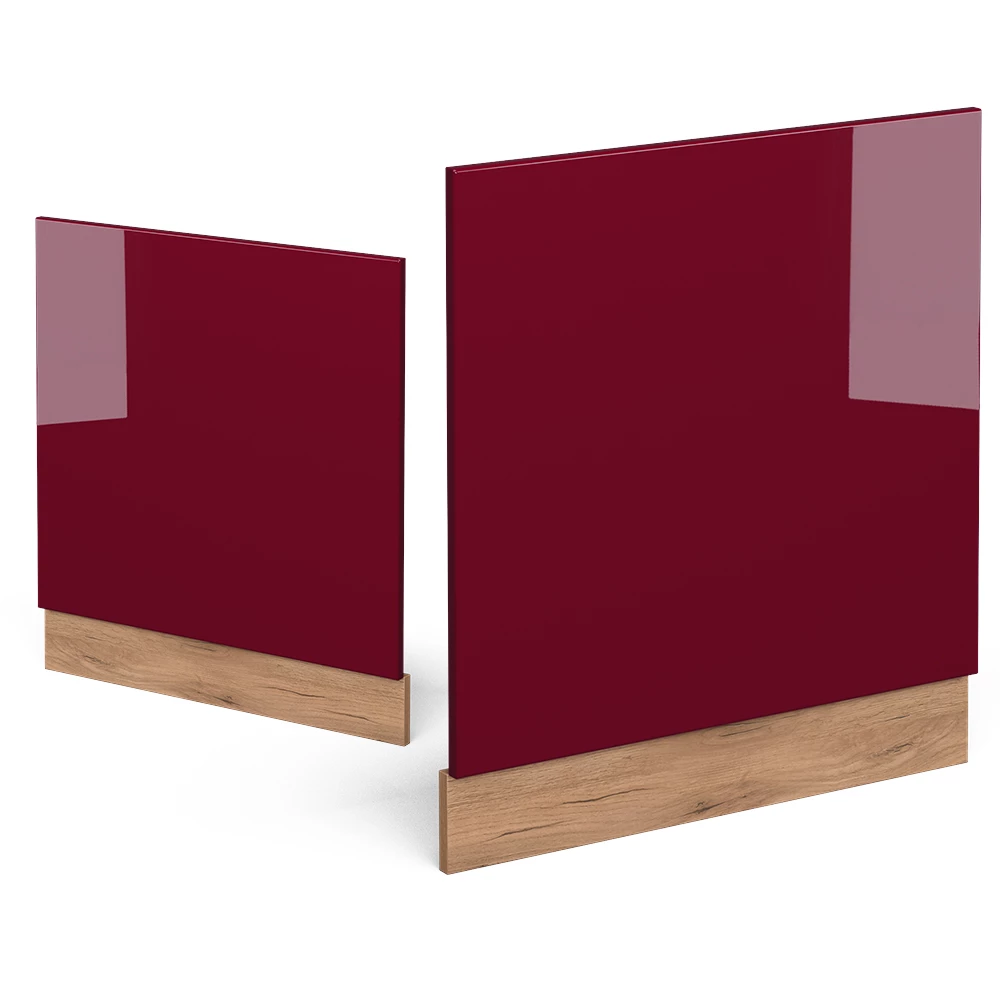 Vicco Frontblende "R-Line", Rot/Goldkraft Eiche, 60 cm ohne Arbeitsplatte