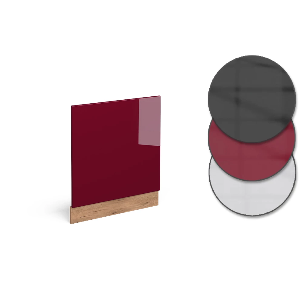 Vicco Frontblende "R-Line", Rot/Goldkraft Eiche, 60 cm ohne Arbeitsplatte