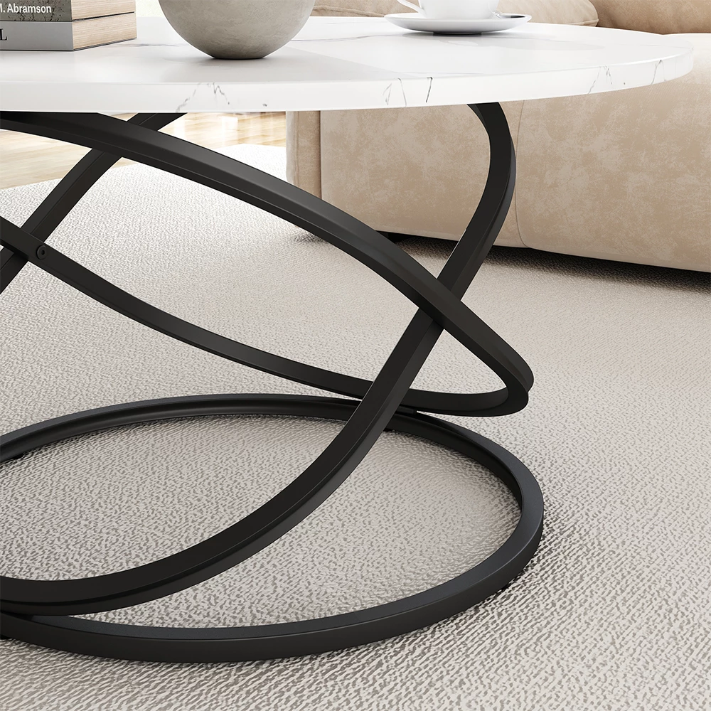 livinity® Couchtisch Weiß 79.5 x 62 cm mit großer Arbeitsfläche, Calgary