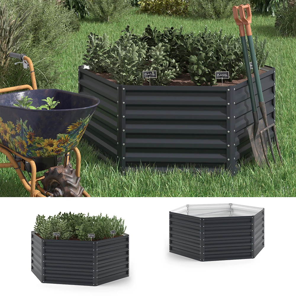 OK-Living Verhoogd bed Antraciet 148.5 x 60 cm