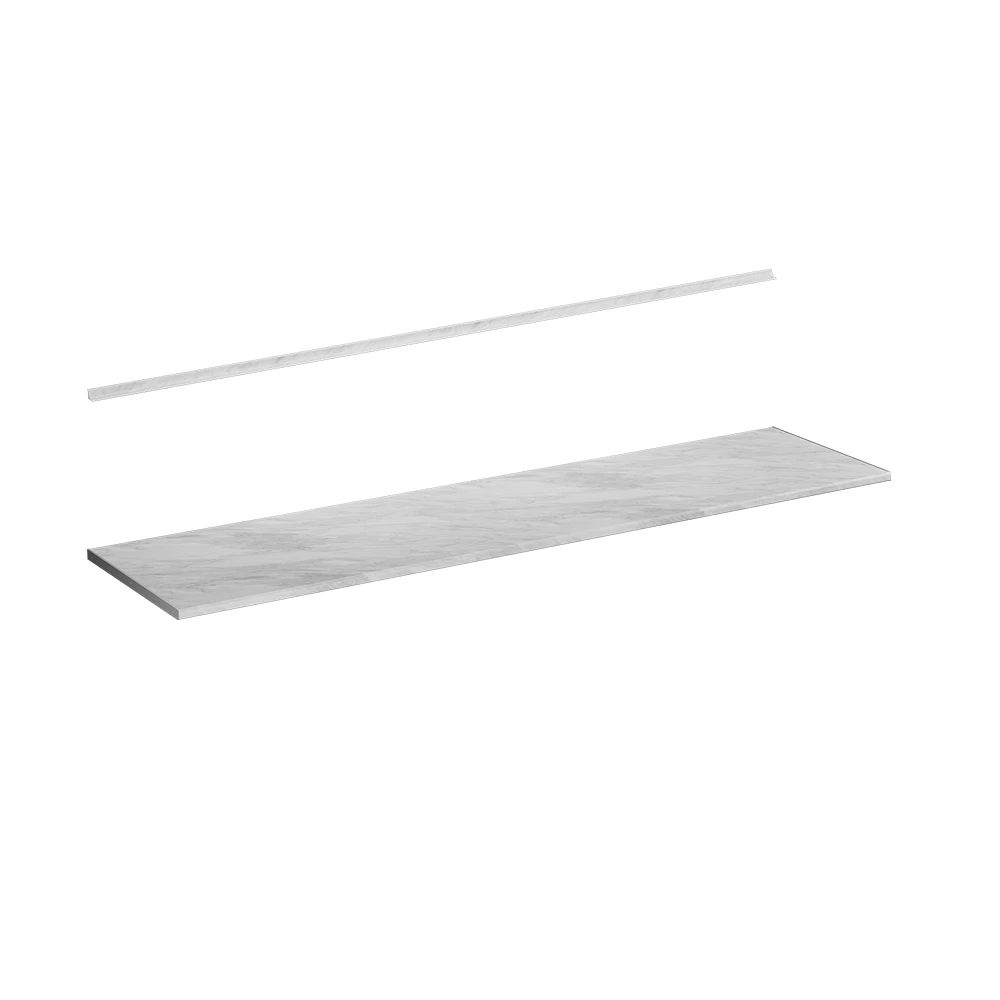 Vicco Keukenwerkblad Wit marmer 240 cm, R-Line