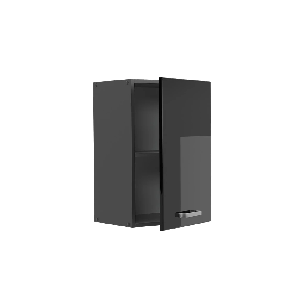 Vicco Hängeschrank "R-Line", Schwarz Hochglanz/Anthrazit, 40 cm