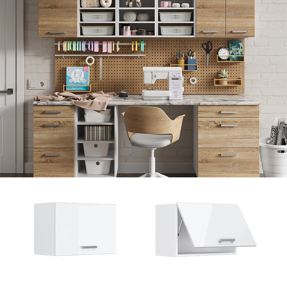 Pensile universale in Bianco lucido su sfondo bianco