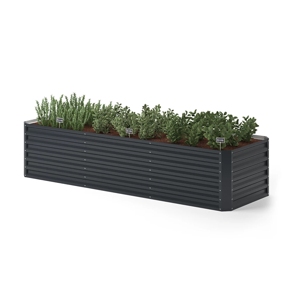 OK-Living Hochbeet Anthrazit 270 x 90 cm,