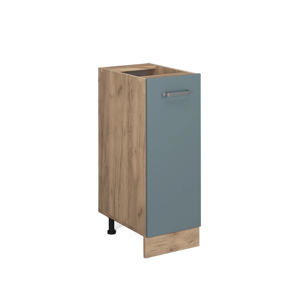 Vicco Apothekerschrank "R-Line", Blau-Grau/Goldkraft Eiche, 30 cm ohne Arbeitsplatte