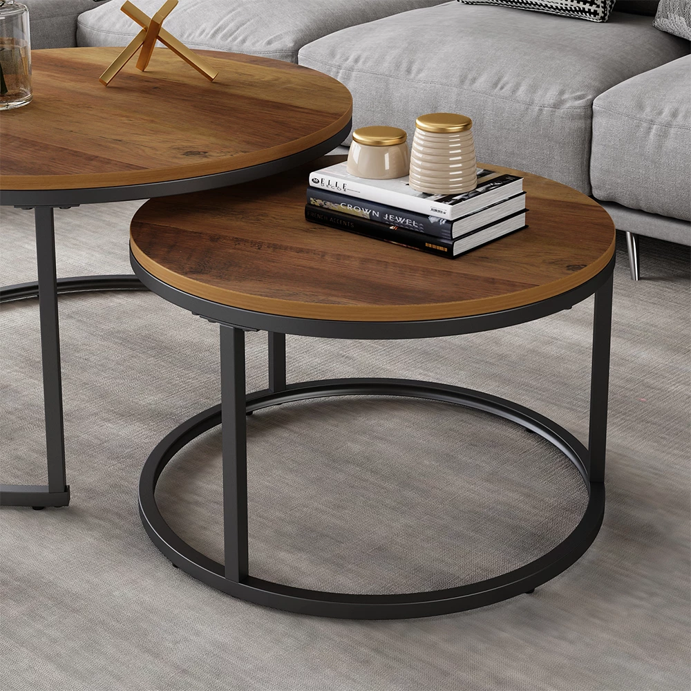 Povečava Garnitura mizic za kavo v Les, prikazuje teksturo/detajle