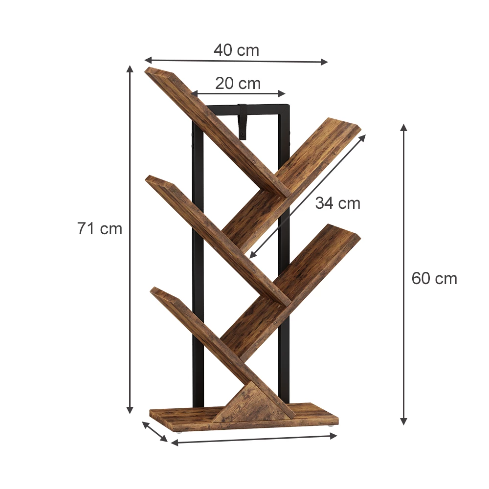 Vicco Bücherregal Antikholz 40 x 71 cm, Fyrk