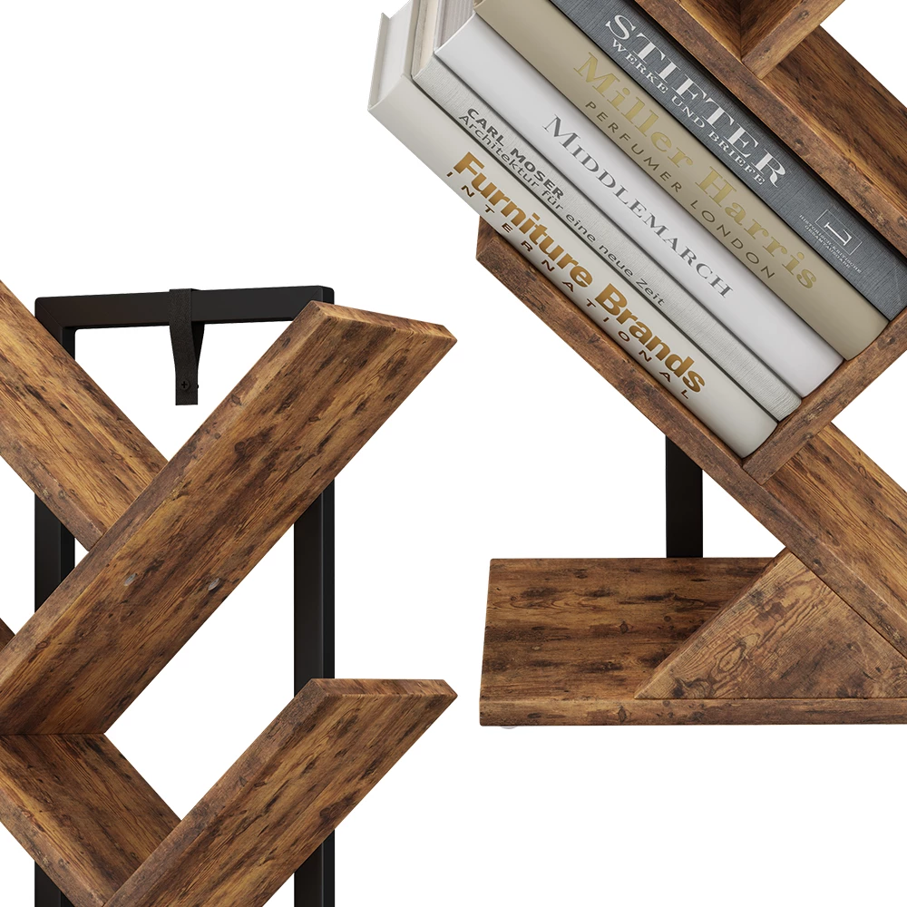 Vicco Bücherregal Antikholz 40 x 71 cm, Fyrk