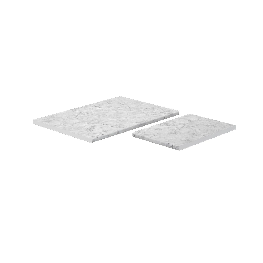 Vicco Keukenwerkblad "R-Line", Wit marmer, 114 cm (geschikt voor hoekopstelling 87x87)