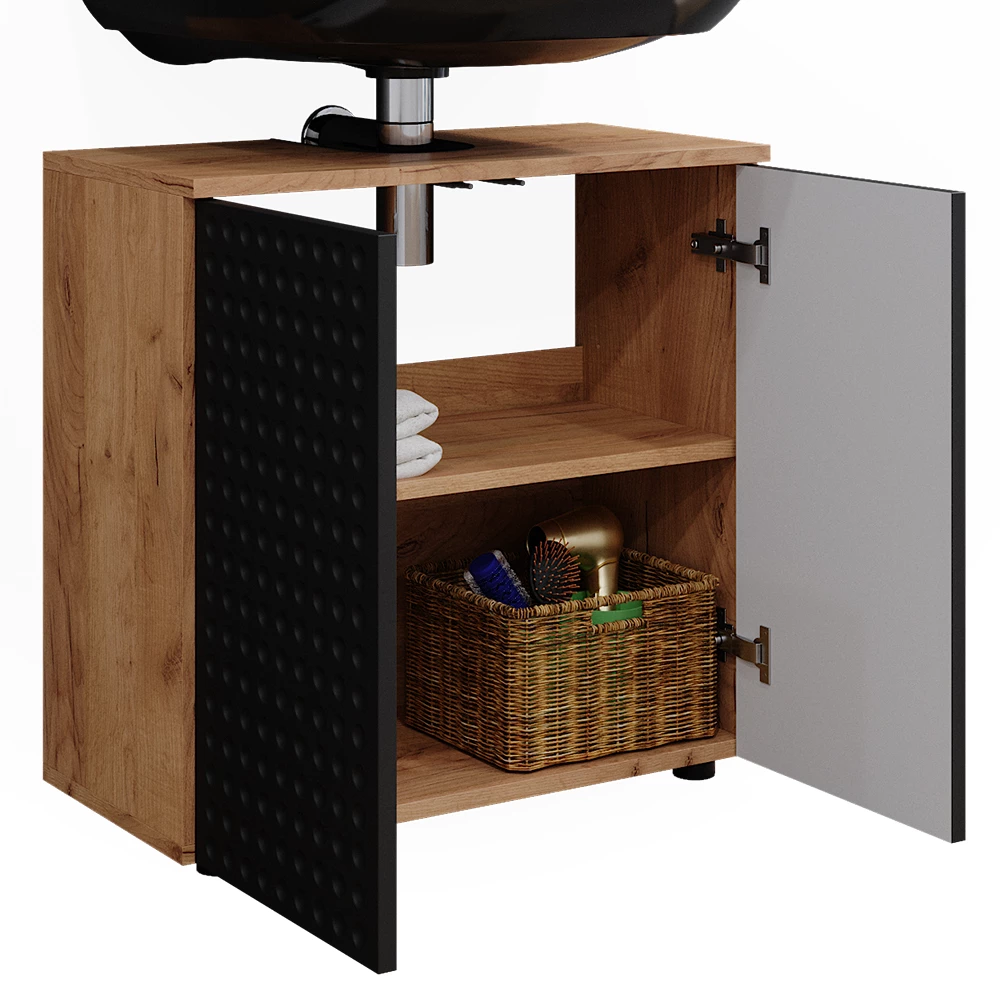 Vicco Waschbeckenunterschrank Anthrazit gepunktet 60 x 59 cm, Irma