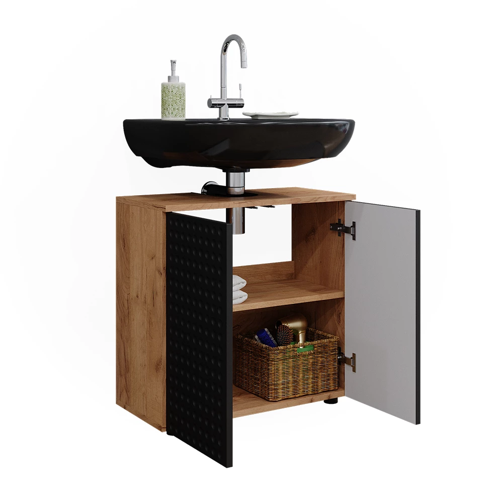 Vicco Waschbeckenunterschrank Anthrazit gepunktet 60 x 59 cm, Irma