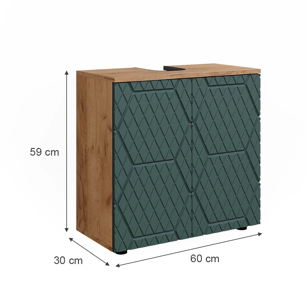 Vicco Badmeubel Groen 60 x 59 cm, Irma